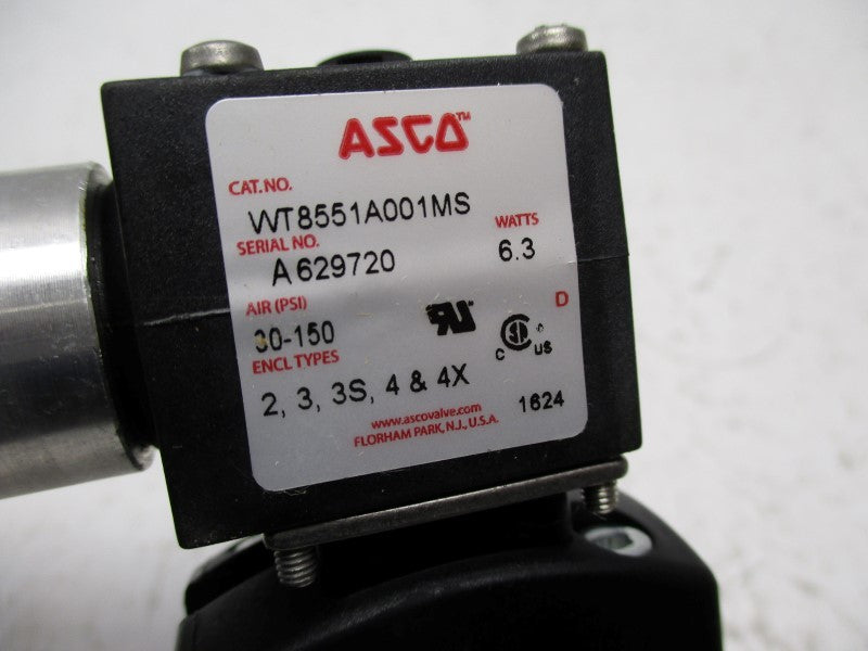 ASCO WT8551A001MS 110/120V 30-150PSI 1/4" NSMP