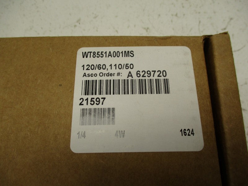 ASCO WT8551A001MS 110/120V 30-150PSI 1/4" NSMP