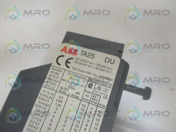 ABB TA25U OVERLOAD RELAY 2,4AMP   NSMP