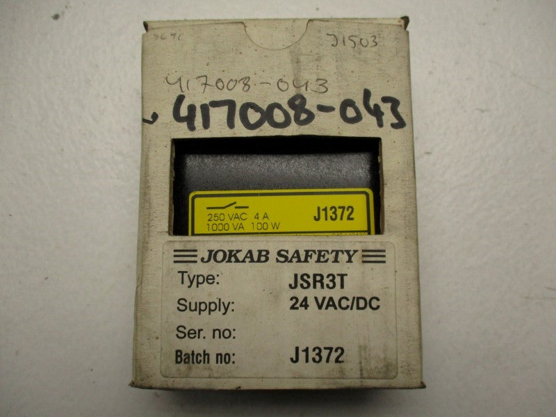 JOKAB SAFETY JSR3T 24VAC/DC 4A NSMP