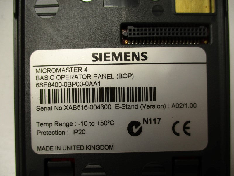 SIEMENS 6SE6400-0BP00-0AA1 NSMP