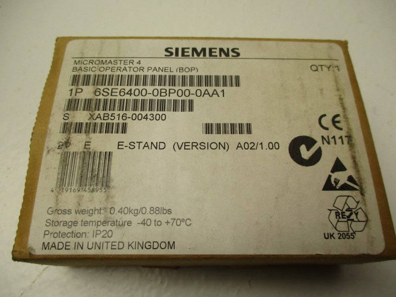 SIEMENS 6SE6400-0BP00-0AA1 NSMP