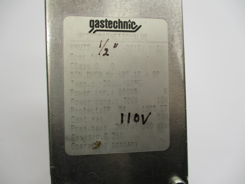 GASTECHNIC HMV32-1/2"-0S(B)(30) UNMP