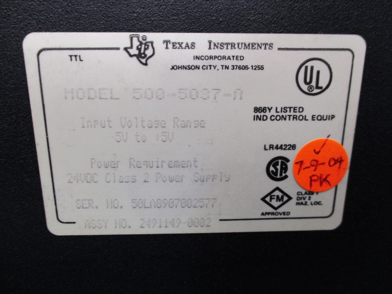 TEXAS INSTRUMENTS 500-5037-A UNMP