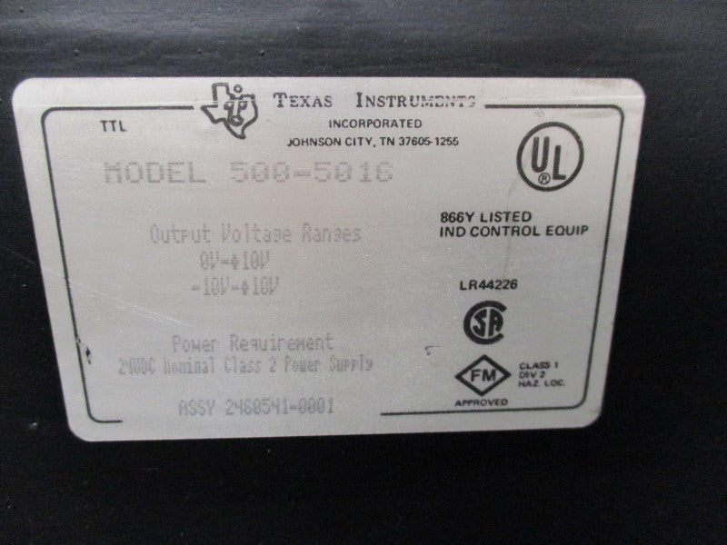 TEXAS INSTRUMENTS 500-5016 24VDC UNMP