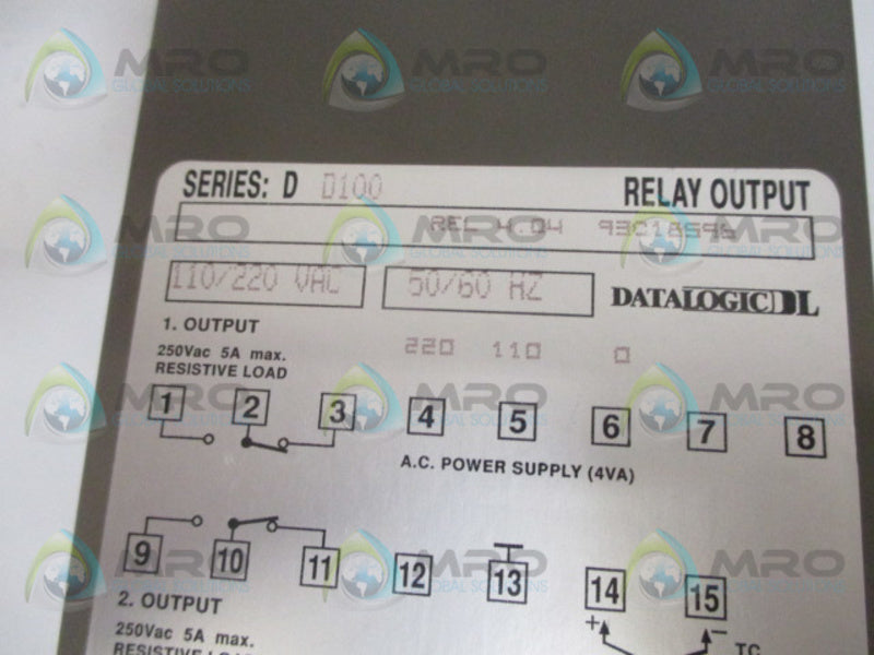 DATALOGIC DD100-I-20-R-F7-0-0 SENSOR 110/220V  NSMP