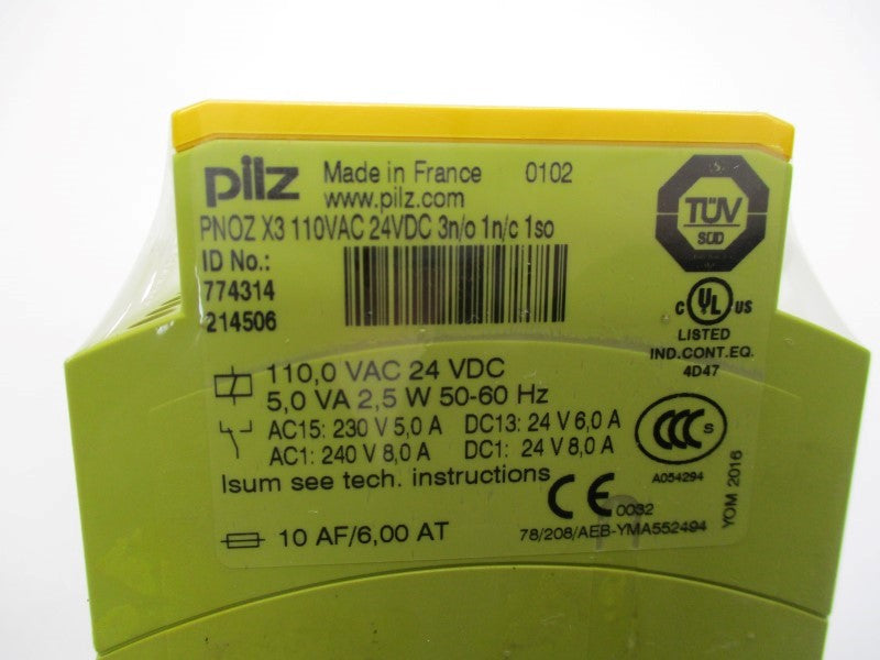 PILZ PN0ZX3110VAC24VDC3N/01N/C1S0 NSMP