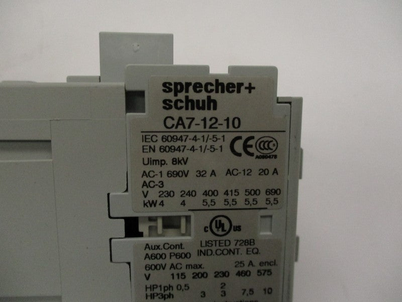 SPRECHNER+SCHUH CA7-12-10 110/120V NSMP