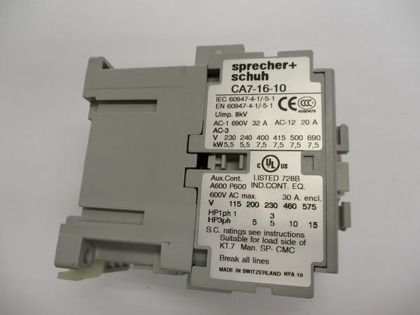 SPRECHER+SCHUH CA7-16-10 110/120V NSMP