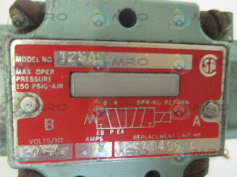 NUMATICS 12SAD4KA SOLENOID VALVE WITH BASE 120V  UNMP