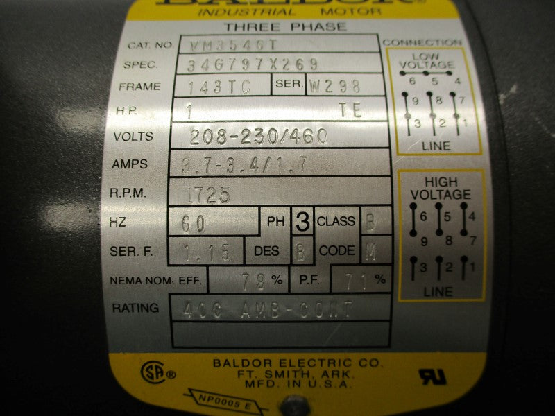 BALDOR VM3546T UNMP