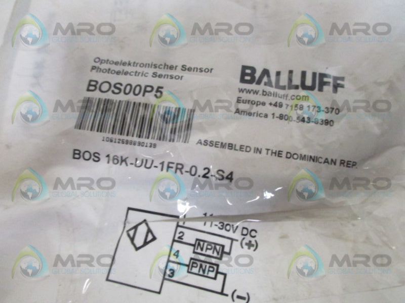 BALLUFF BOS16K-UU-1FR-0.2-S4 PHOTOELECTRIC SENSOR  NSMP
