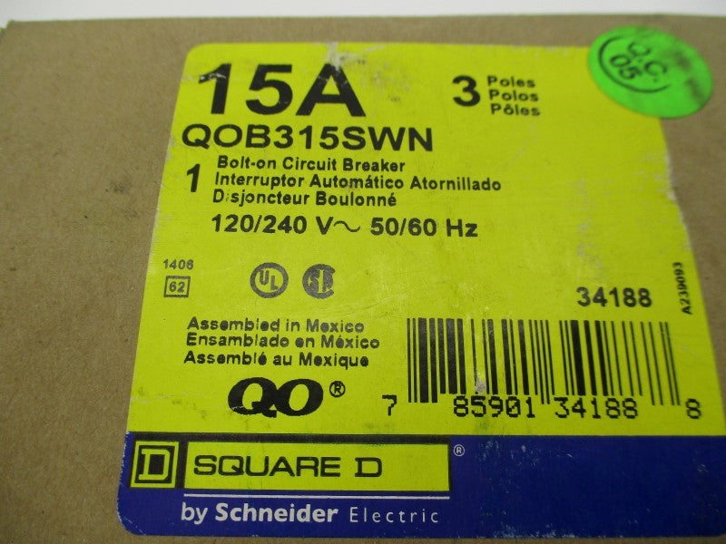 SQUARE D QOB315SWN 15A 120/240V NSMP