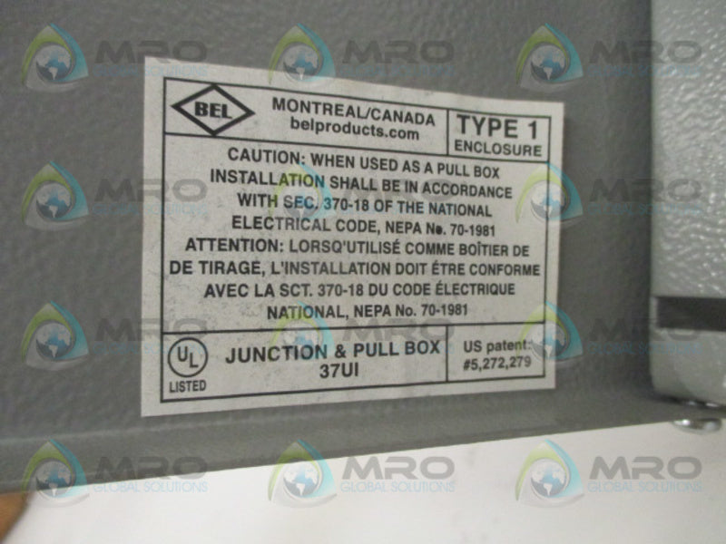 BEL 37UI JUNCTION AND PULL BOX  UNMP