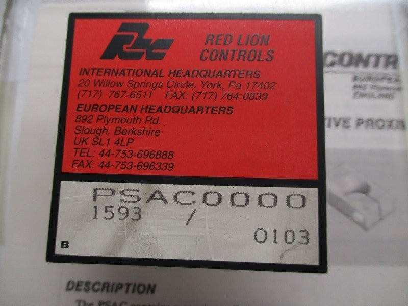 RED LION CONTROLS PSAC0000 NSMP