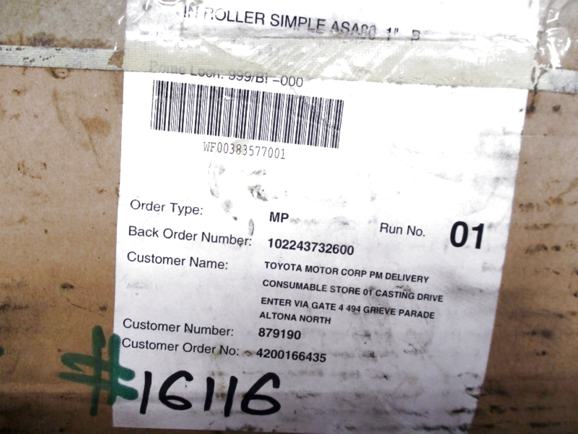ROLLER CHAIN 80-1RX10FT NSMP