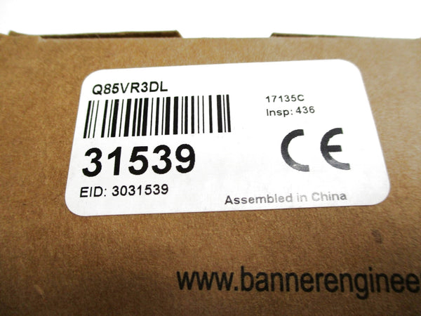 BANNER ENGINEERING Q85VR3DL 31539 250VAC 3A NSMP
