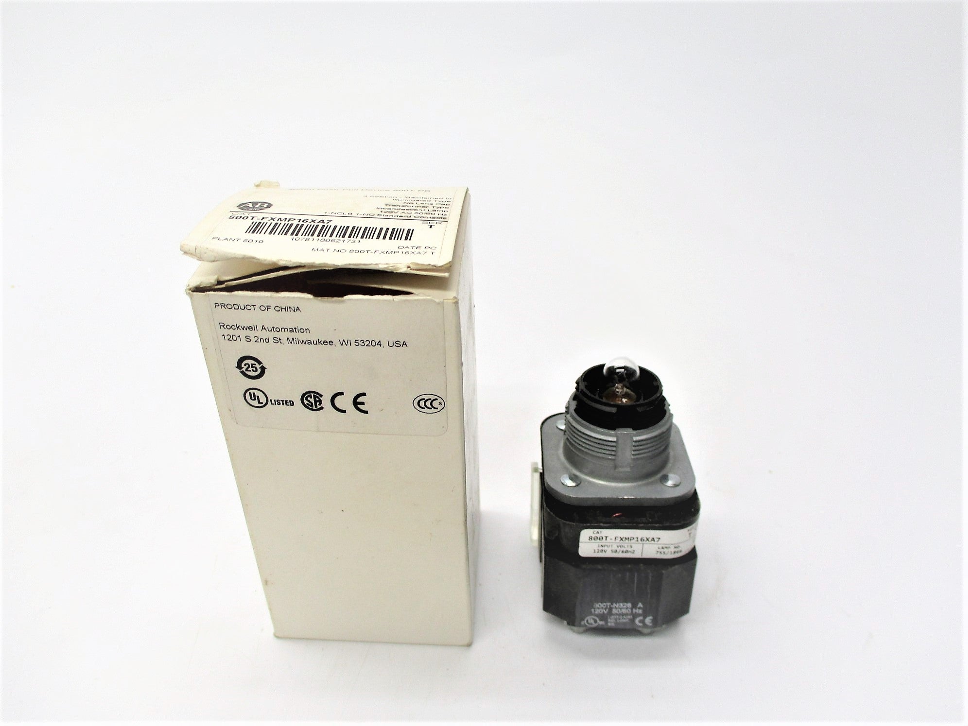 ALLEN BRADLEY 800T-FXMP16XA7 SER. T 120V (WH) NSMP