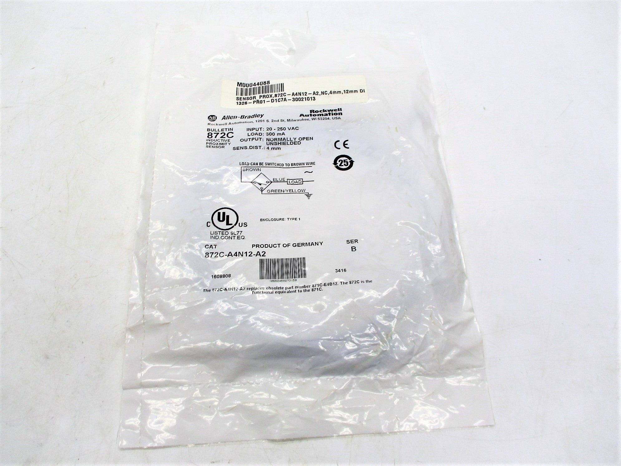 ALLEN BRADLEY 872C-A4N12-A2 SER. B 20-250VAC NSMP