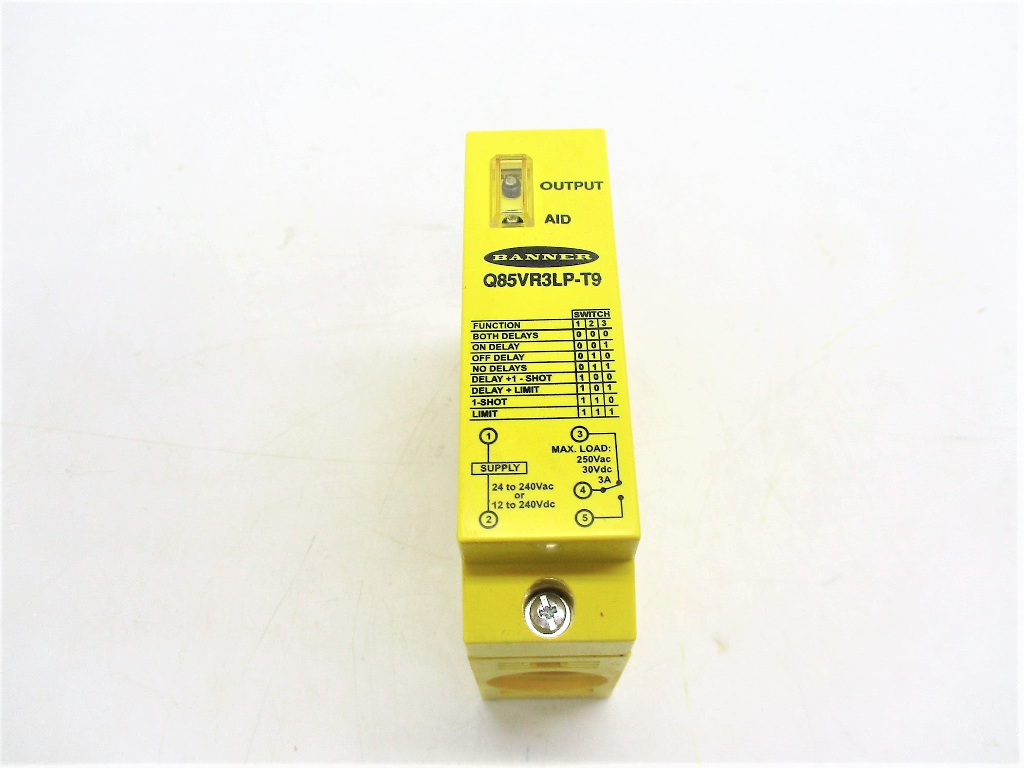 BANNER ENGINEERING Q85VR3LP-T9 250VAC 3A NSNP