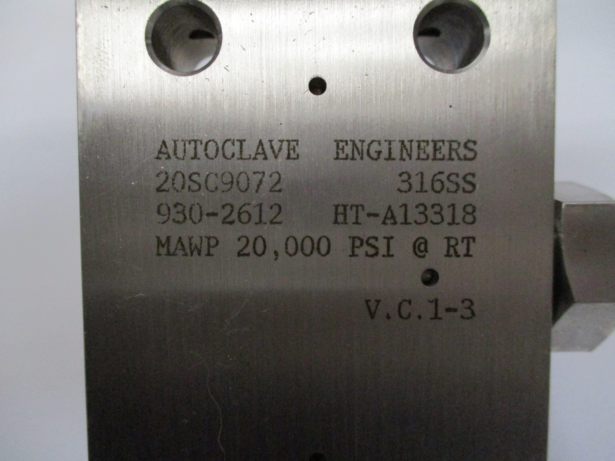 AUTOCLAVE ENGINEERS 20SC9072 UNMP