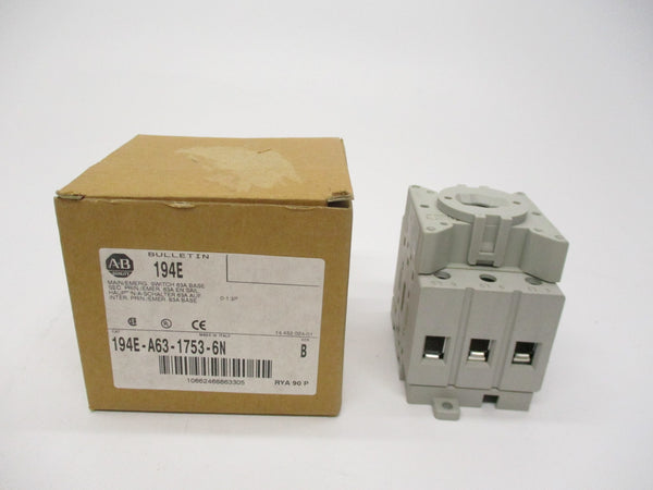 ALLEN BRADLEY 194E-A63-1753-6N SER. B 690V 63A (BR/WH) NSMP