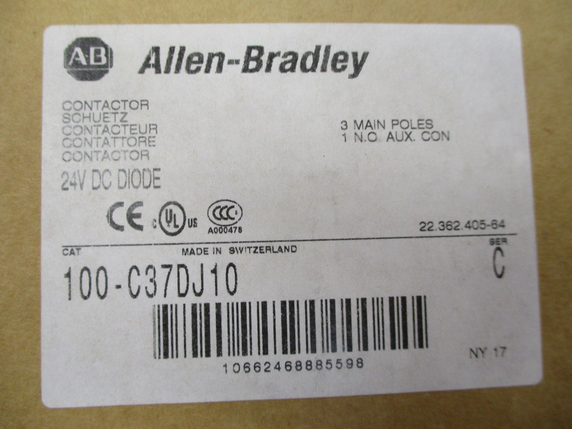 INDUSTRIAL SPARE PART 100-C37DJ10 SER. C 24V (BR/WH) NSMP