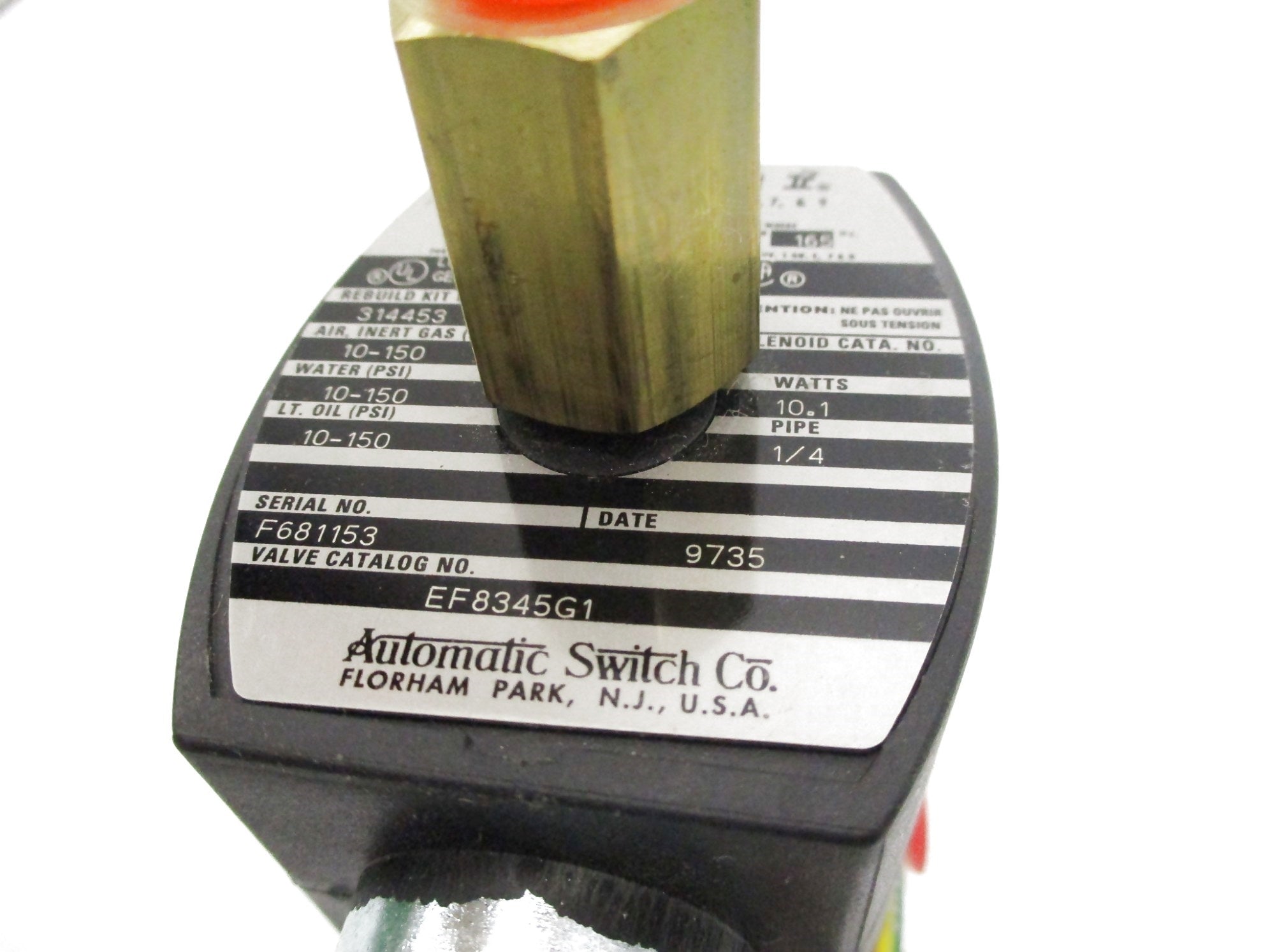 ASCO EF8345G1 110/120V 10-150PSI 1/4" NSMP