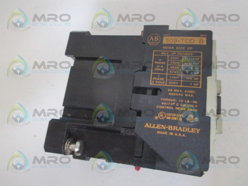 INDUSTRIAL SPARE PART 509-TOD SER. B 110/120V (AS PICTURED)  UNMP