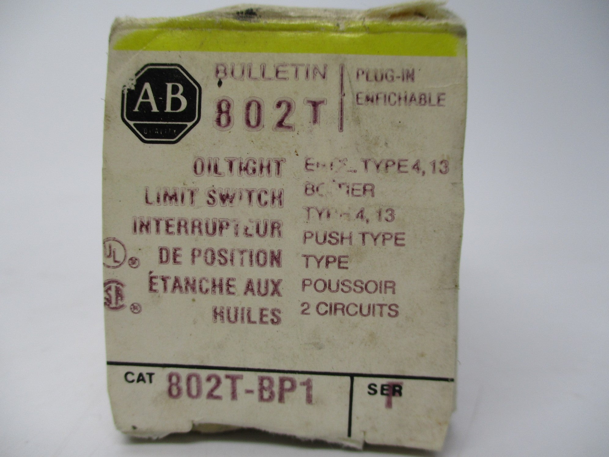 INDUSTRIAL SPARE PART 802T-BP1 SER. F (BK/YL) NSMP