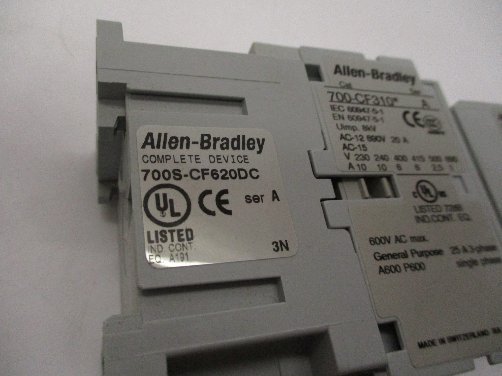 ALLEN BRADLEY 700S-CF620DC SER. A 110/120V (BR/WH) NSMP