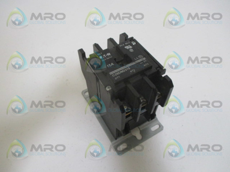 CUTLER HAMMER C25DND315 SER. D1 CONTACTOR 15A (NO COIL)  UNMP