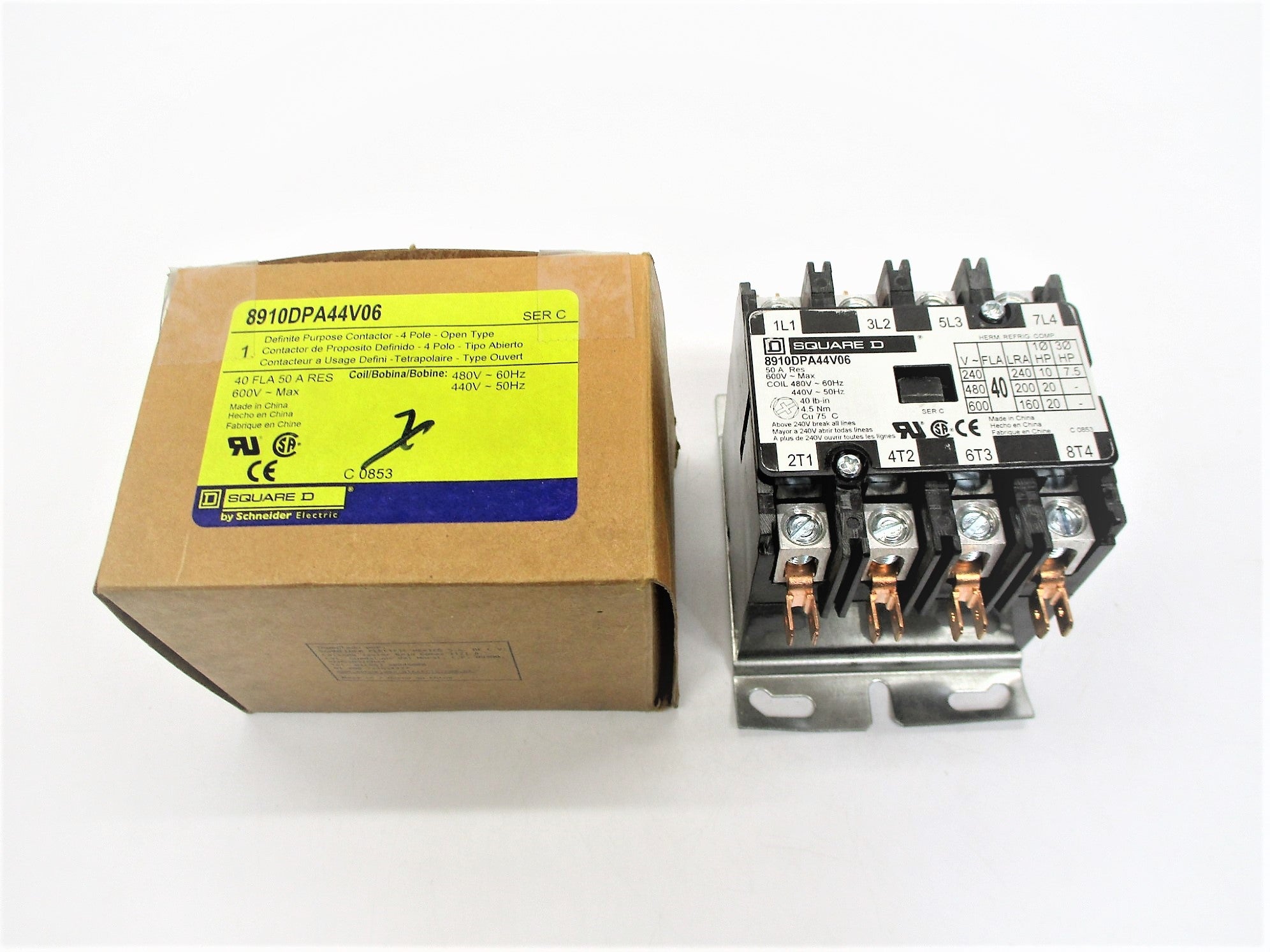 SQUARE D 8910DPA44V06 SER. C 440/480V 40A NSMP