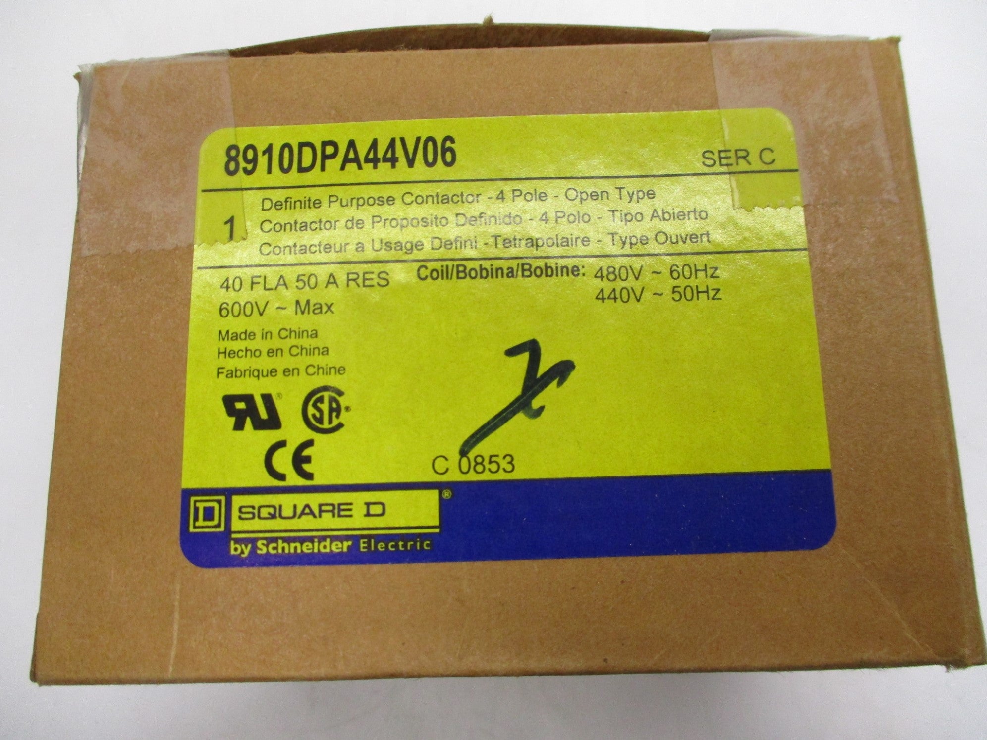 SQUARE D 8910DPA44V06 SER. C 440/480V 40A NSMP
