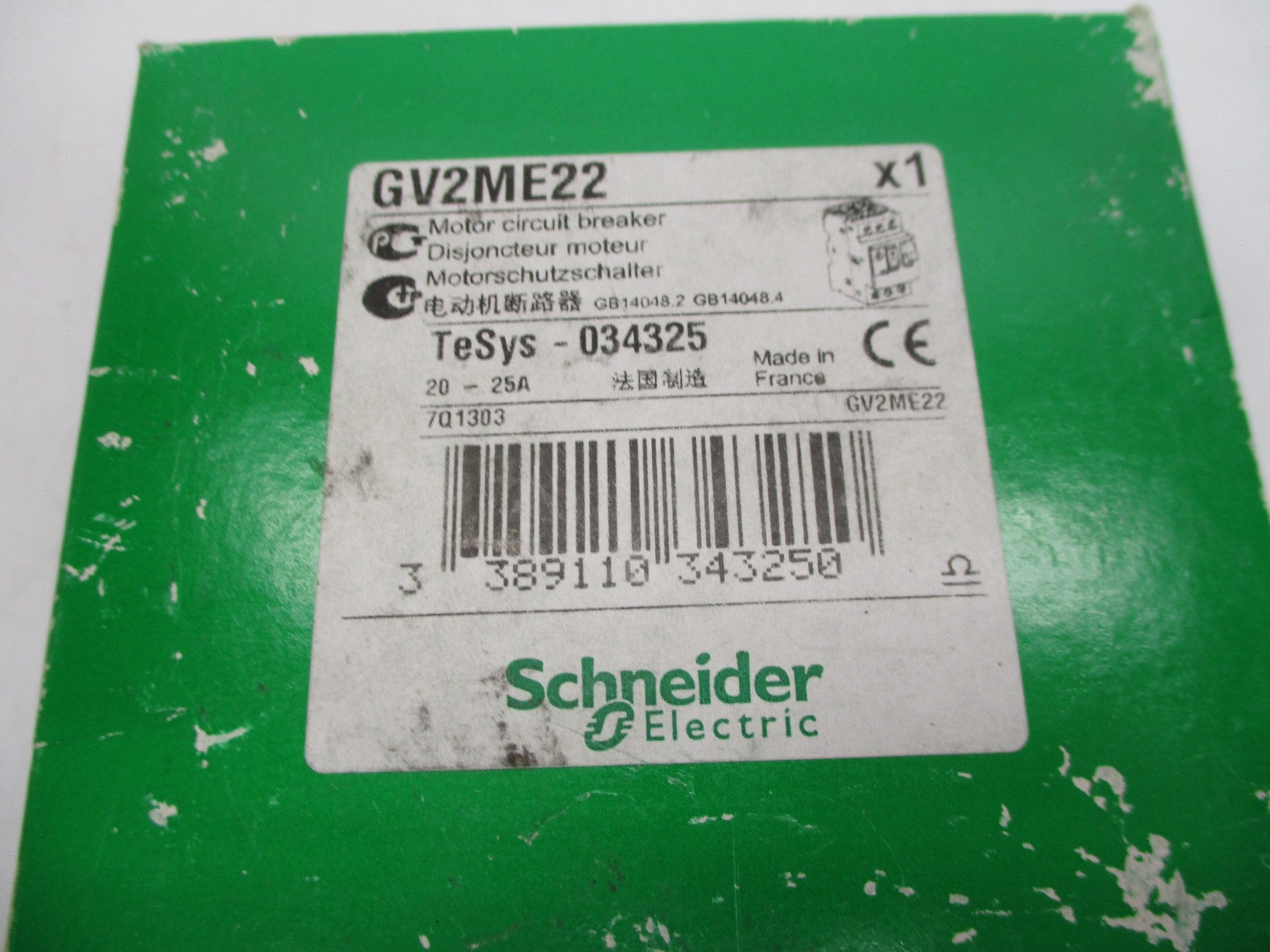 SCHNEIDER ELECTRIC GV2ME22 20-25A NSFS