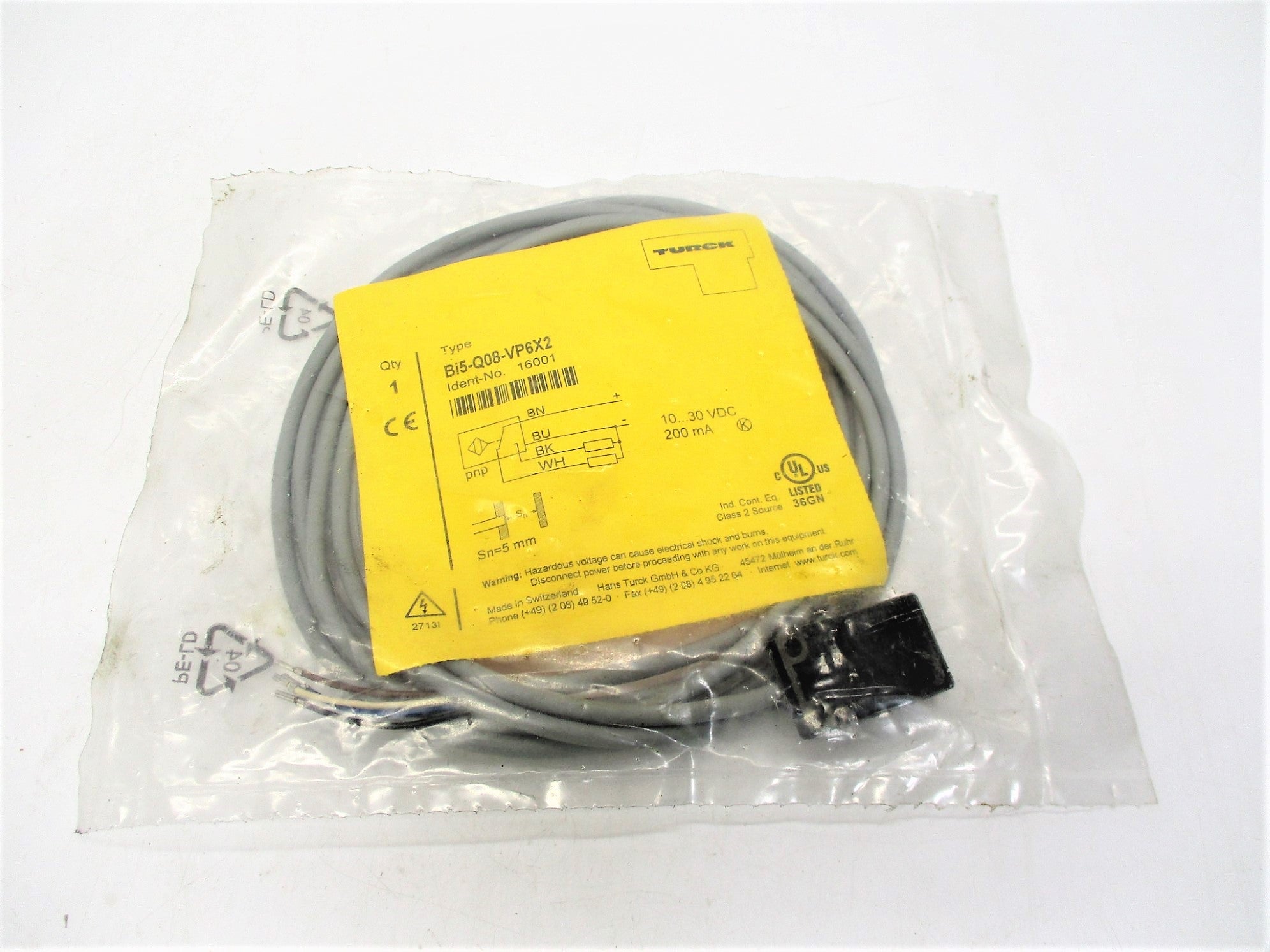 TURCK BI5-Q08-VP6X2 16001 10-30VDC NSMP