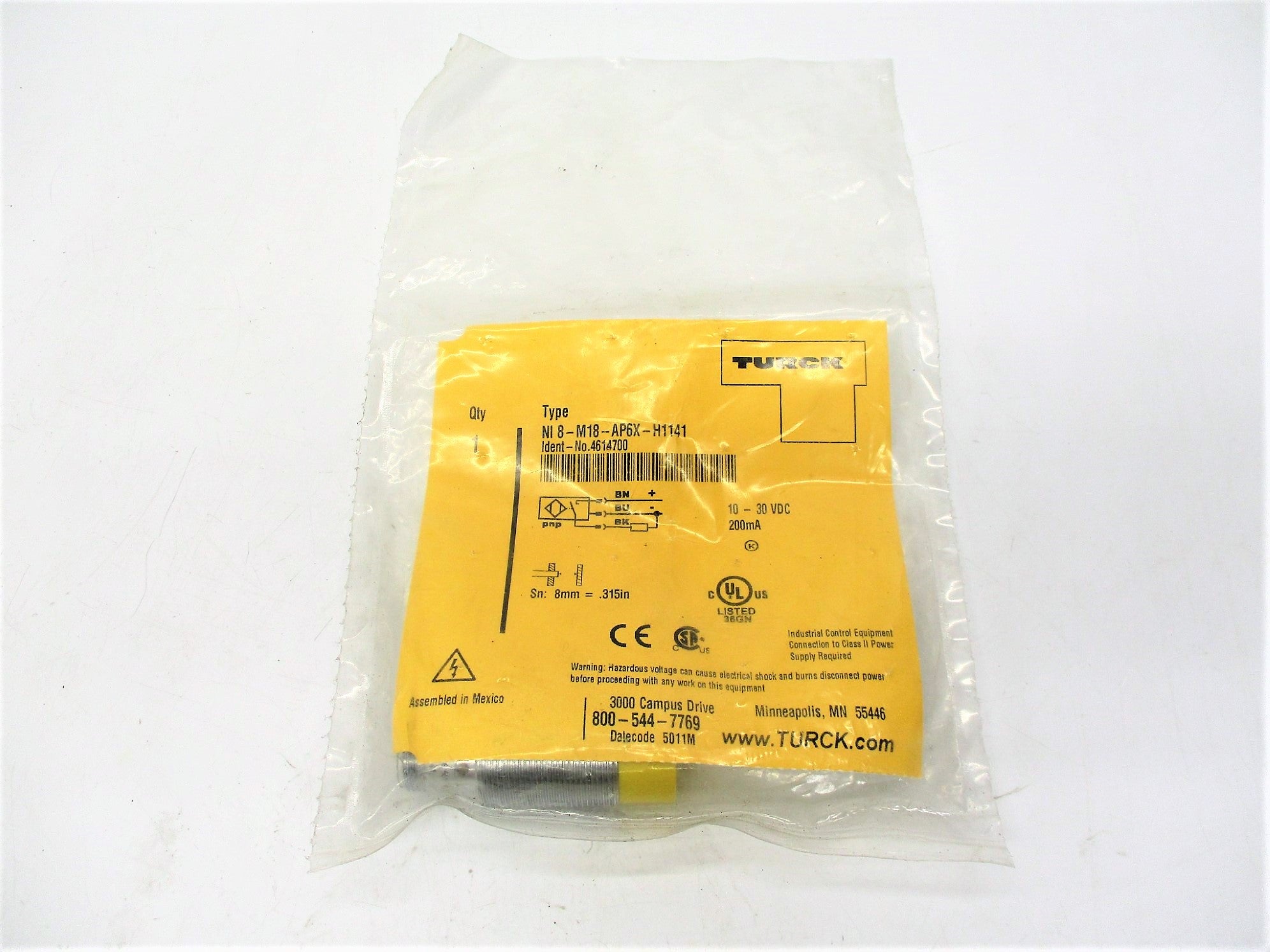 TURCK NI8-M18-AP6X-H1141 4614700 10-30VDC NSMP