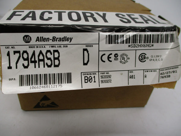 ALLEN BRADLEY 1794-ASB SER. D F/W A NSMP