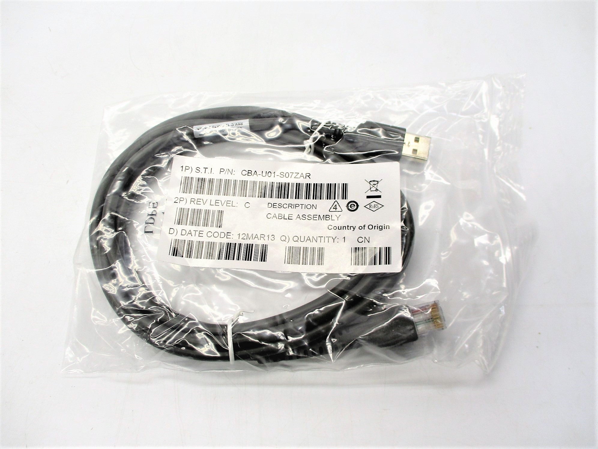 CONNECTOR CABLE CBA-U01-S07ZAR REV. C NSMP