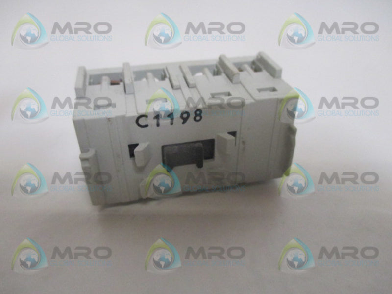 INDUSTRIAL SPARE PART 195-MB11 SER. A AUXILIARY CONTACT ADDER DECK UNMP
