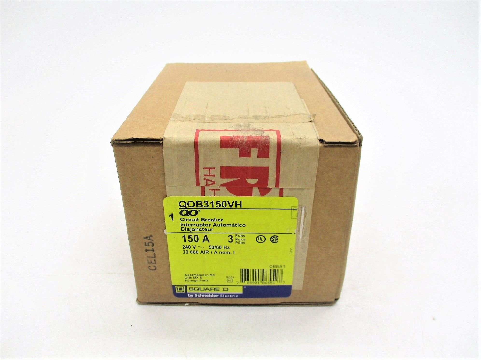 SQUARE D QOB3150VH 240V 150A NSFS