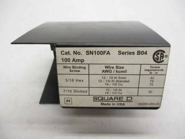SQUARE D SN100FA SER. B04 NSNP