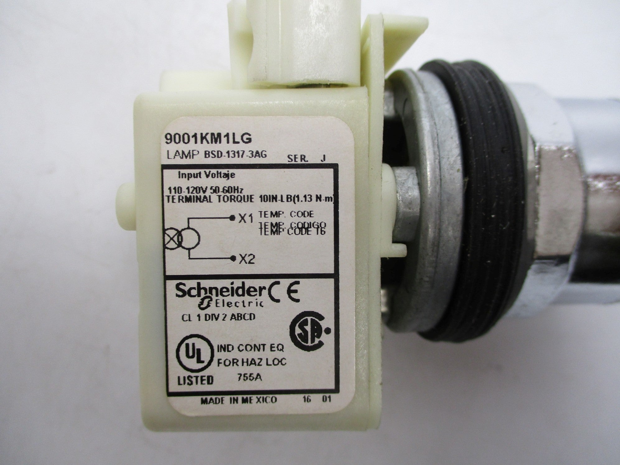 SCHNEIDER ELECTRIC 9001K1L1G SER. J 120V NSMP