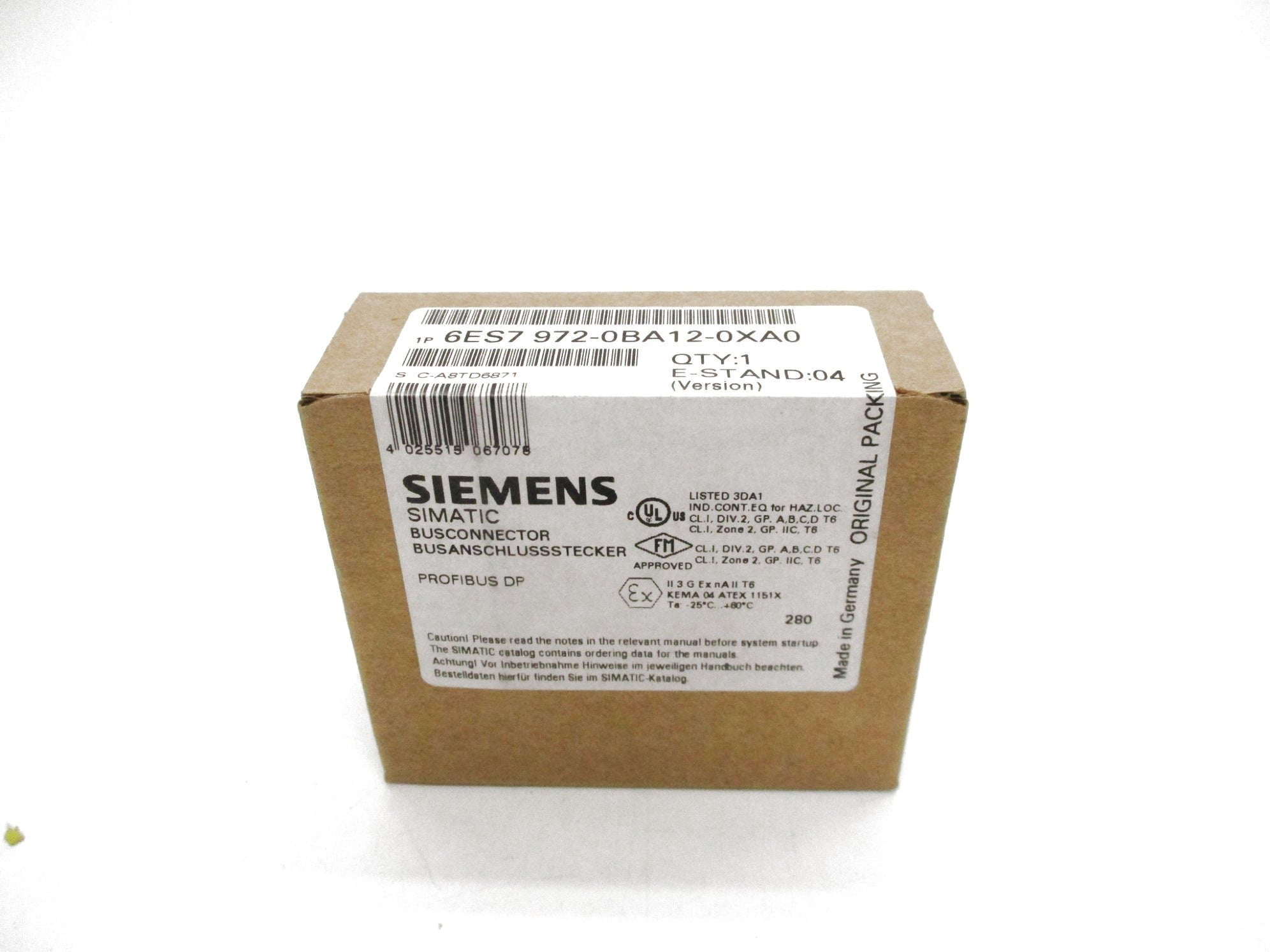 SIEMENS 6ES7972-0BA12-0XA0 NSFS