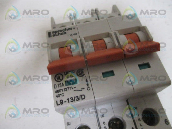 SPRECHER+SCHUH L9-13/3/D CIRCUIT BREAKER 13A UNMP