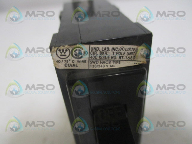 WESTINGHOUSE HACR120 CIRCUIT BREAKER 20A UNMP