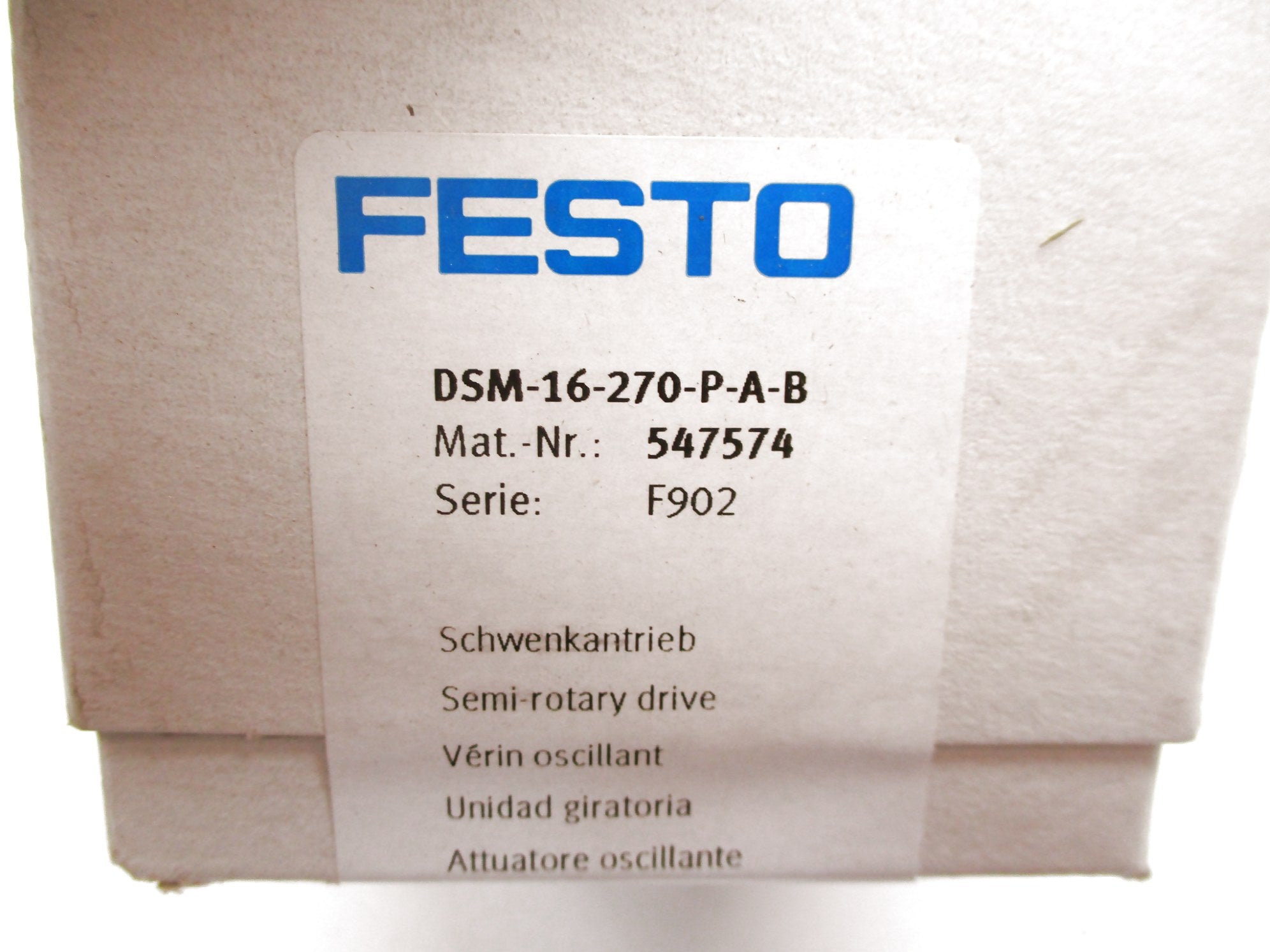 FESTO DSM-16-270-P-A-B 547574 NSFS