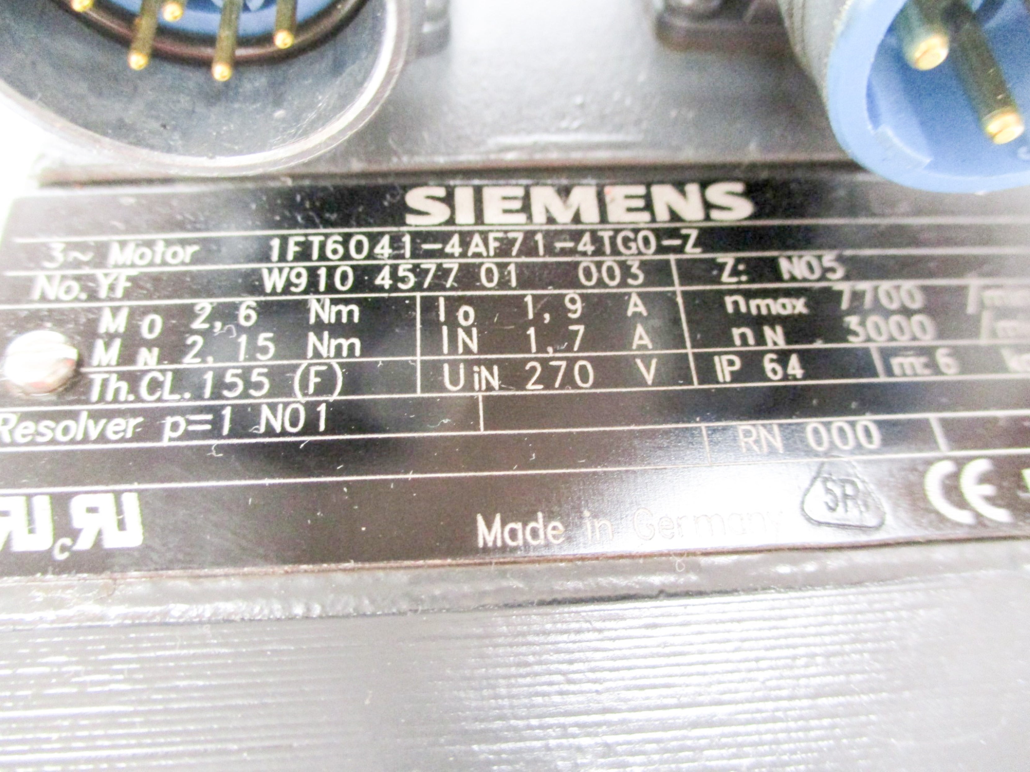 SIEMENS 1FT6041-4AF71-4TG0-Z UNMP