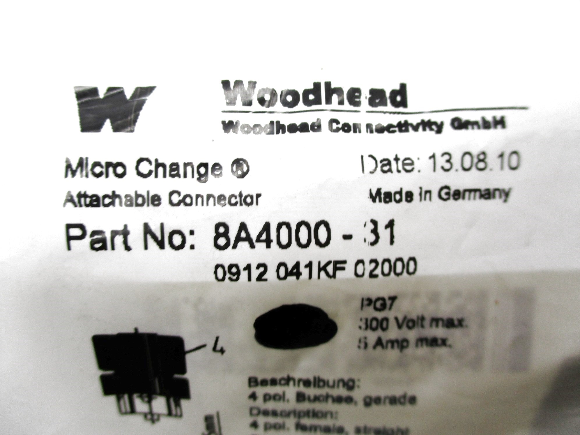 DANIEL WOODHEAD 8A4000-31 NSMP
