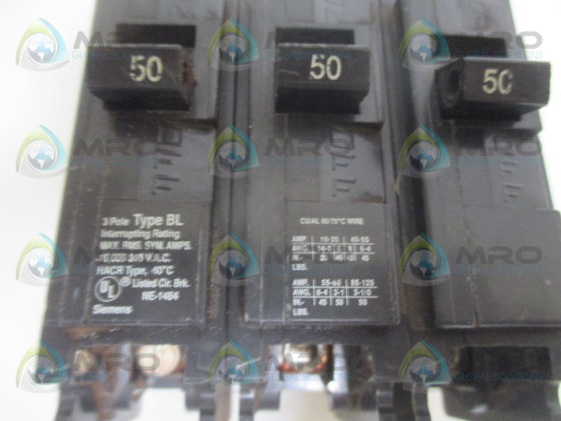 SIEMENS BL350 CIRCUIT BREAKER 50A UNMP